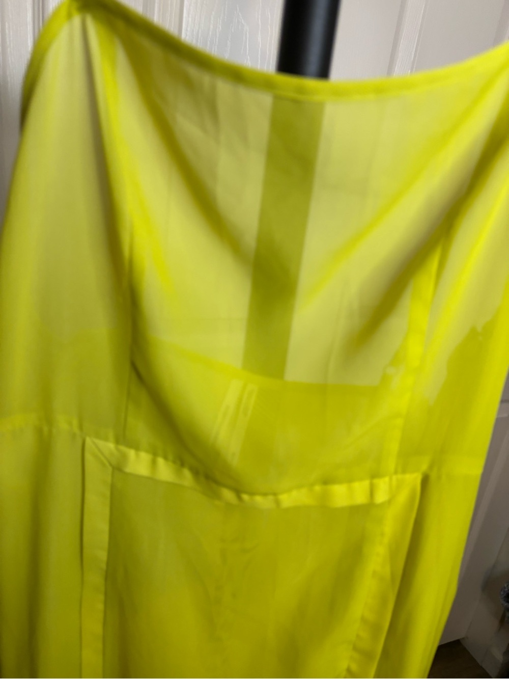 Anthropologie Bright Neon Yellow Slip Maxi Dress - Picture 6 of 9